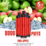 2025 Neu AL FAKHAR 8000 Züge F18 Doppelapfel Einweg E-Zigarette – 18ml Liquid, 0.6 Mesh Coil, Günstigster Preis mit Lieferung in 5-7 Tagen (4)