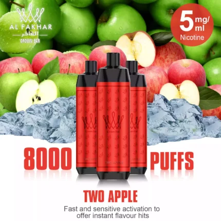 2025 Neu AL FAKHAR 8000 Züge F18 Doppelapfel Einweg E-Zigarette – 18ml Liquid, 0.6 Mesh Coil, Günstigster Preis mit Lieferung in 5-7 Tagen (4)