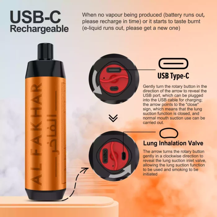 AL FAKHAR 15000 Züge F18S Pfirsich Eis,5mg Nikotin, 22ml E-Liquid, 0.6 Mesh Coil – Bestseller 2025, Günstig im Einzelhandel, Lieferung in 5-7 Tagen (7)
