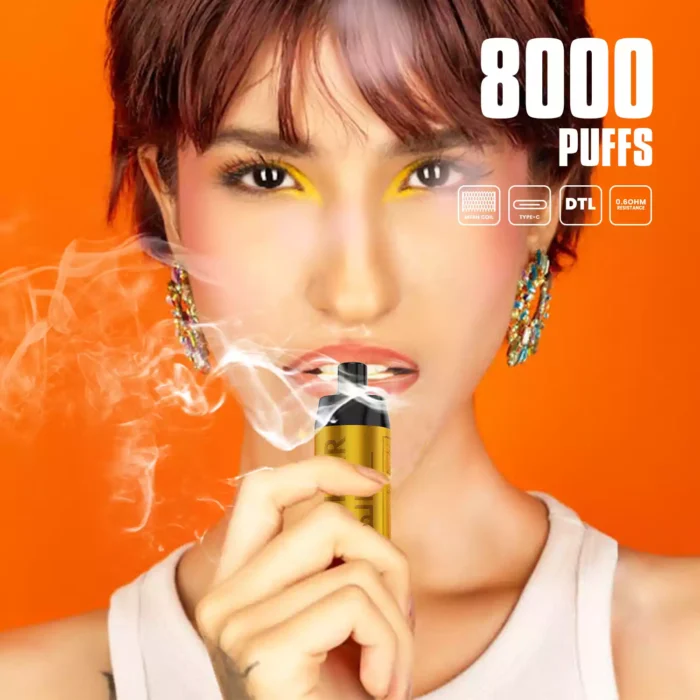 AL FAKHAR 8000 Zuege F18 – Pfirsich Eis Einweg E Zigarette 18 ml E Liquid Guenstiger Einzelhandel mit schneller Lieferung in 5 bis 7 Tagen 3