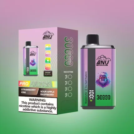 ANU 30000 Züge Einweg E-Zigarette – Erdbeere Kiwi & Sauerer Apfel Himbeere, Direktverkauf ab Werk, Günstigster Preis (2)
