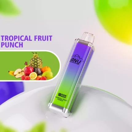 ANU Crystal 10000 Züge Tropischer Frucht punsch Einweg E-Zigarette – Neu im Jahr 2025, schneller Versand, 18 ml E-Liquid, Lieferung innerhalb von 5-7 Tagen in ganz Europa (1)
