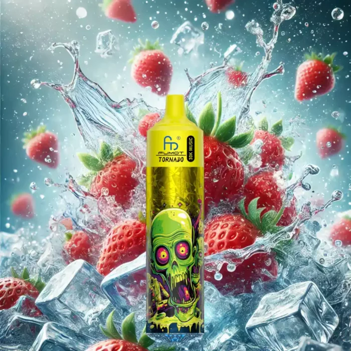 RandM Fumot Tornado 30000 Züge – Strawberry Ice, 600mAh Wiederaufladbar, 10 Geschmacksrichtungen, 5-7 Tage Lieferung, Günstigste Großhandelspreise Verfügbar (2)