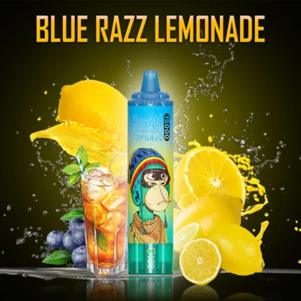 RandM Tornado 15000 Züge Blau Razz Limonade – 25ml E-Liquid, Wiederaufladbarer Akku, Einzelverkauf, Bestseller 2025, Lieferung in 5-7 Tagen (1)