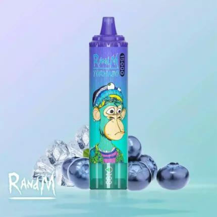 RandM Tornado 15000 Züge Einweg E-Zigarette – Blaubeere auf Eis Geschmack,25ml E-Liquid, 850mAh Akku,Der günstigste Preis 2025 (3)