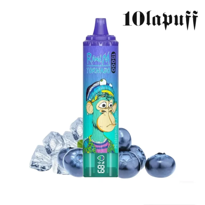 RandM Tornado 15000 Zuege Einweg E Zigarette – Blaubeere auf Eis Geschmack25ml E Liquid 850mAh AkkuDer guenstigste Preis 2025 4