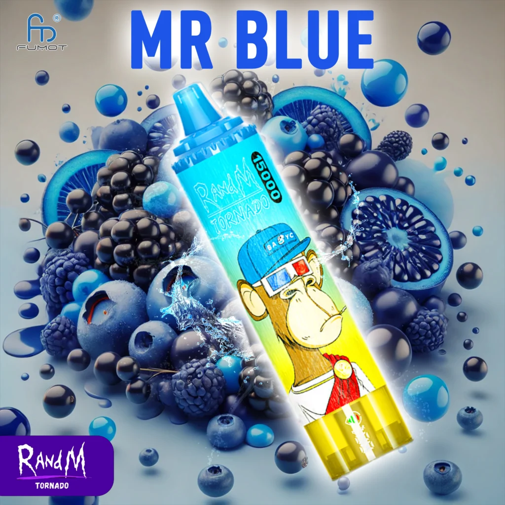 RandM Tornado 15000 Zuege Einweg E Zigarette – Mr. Blau Mesh Coil 25ml E Liquid 850mAh Akku – Der guenstigste Einzelverkauf Lieferung in 5 bis 7 Tagen 1