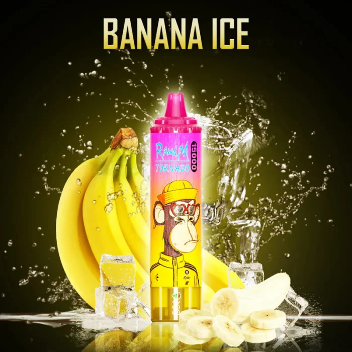 RandM Tornado 15000 Züge – Banana Ice,2025 Neuheiten,Mesh Coil, 850mAh Akku,Der günstigste Einzelverkauf mit schneller Lieferung (1)