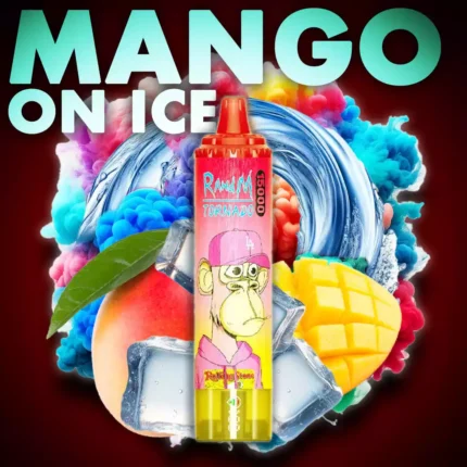 RandM Tornado 15000 Züge – Mango auf Eis, 2025 Bestseller, Wiederaufladbarer Akku, Günstigster Einzelverkauf, Schnelle Lieferung (2)