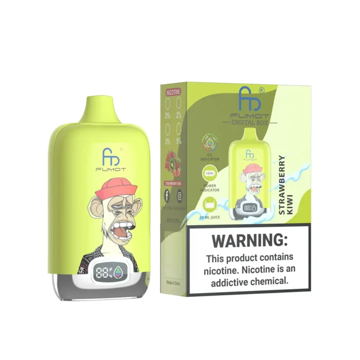 Randm Digital Box 12000 Züge Einweg E-Zigarette – Erdbeere Kiwi, 20 ml, 550 mAh Akku, 12000 Züge – Der günstigste Einzelhandelspreis, Lieferung in 5 bis 7 Tagen innerhalb Europas –