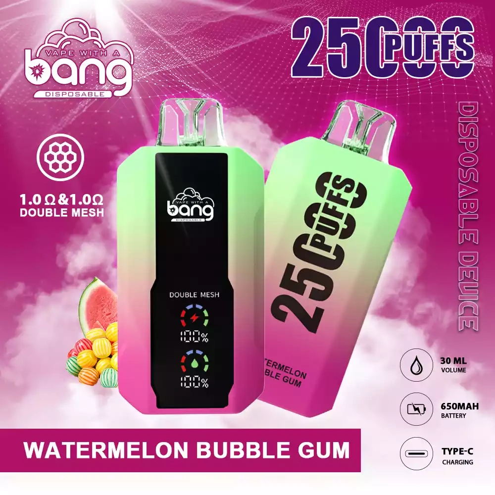 Bang 25000 25K Puffs Vape WATERMELON BUBBLE GUM Bang 25000 25K Puffs