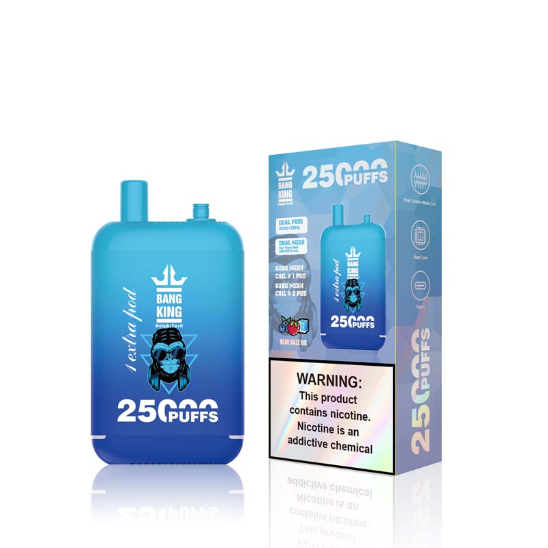Bang King 25000 25K Puffs Dual Pods Blue Razz Ice Bang King 25000